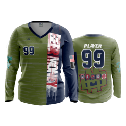1592 FD Womens V-Neck Longsleeve BEER-MONEY-USA