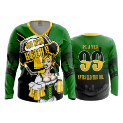 3058 FD Womens V-Neck Longsleeve BAD-NEWS-BEERS