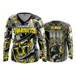 2390 FD Womens V-Neck Longsleeve DC-MURDER-HORNETS