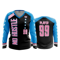 1773 FD Womens V-Neck Longsleeve NO-HUSTLE-1