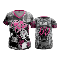 3081 FD Womens V-Neck CHASIN-PITCHES
