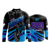464 FD Quarter Zip Batting Jacket LS HIDEAWAY-FLO-ADDON-FLO INK + $5