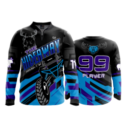464 FD Quarter Zip Batting Jacket LS HIDEAWAY-FLO-ADDON-FLO INK + $5