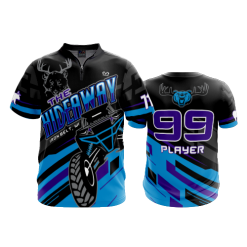 464 FD Quarter Zip Batting Jacket SS HIDEAWAY-FLO-ADDON-FLO INK + $5