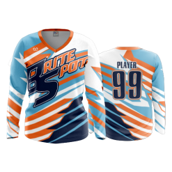 POP SLOW FD Womens V-Neck Longsleeve BRITE-SPOT