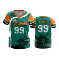 POP SLOW FD Womens V-Neck TROPICS-2021