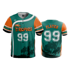 POP SLOW FD ProTek Mens Full Button Down - CL TROPICS-2021