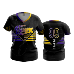 POP SLO FD Womens V-Neck VENOM