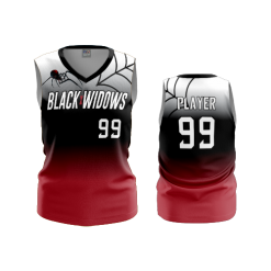 3109 FD Womens V-Neck Sleeveless BLACK-WIDOWS