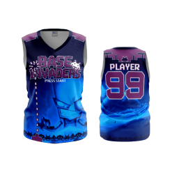 2687 FD Womens V-Neck Sleeveless BASE-INVADERS-NEW-COLOR