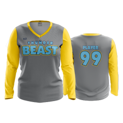 3104 FD Womens V-Neck Longsleeve THUNDER-BEASTS