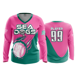 993 FD Womens V-Neck Longsleeve SEA-DOGS