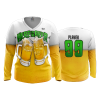 2982 FD Womens V-Neck Longsleeve HERE-FOR-THE-BEER