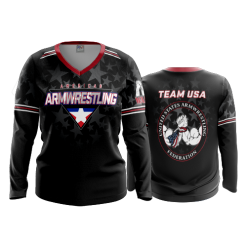 1973 FD Womens V-Neck Longsleeve TEAM-USA-ARM-WRESTLING