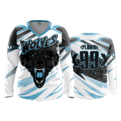3053 FD Womens V-Neck Longsleeve WOLVES-2021