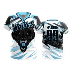 3053 FD WOMENS 2 BUTTON SCOOP NECK CL WOLVES-2021