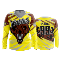 3053 FD Womens V-Neck Longsleeve WOLVES-2