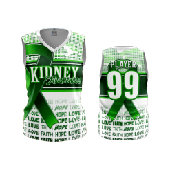 2788 FD Womens V-Neck Sleeveless KIDNEY-AWARENESS-2
