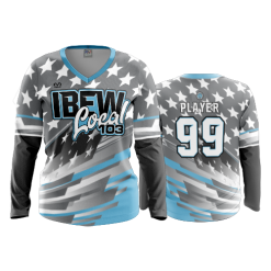 3115 FD Womens V-Neck Longsleeve IBEW-LOCAL-103