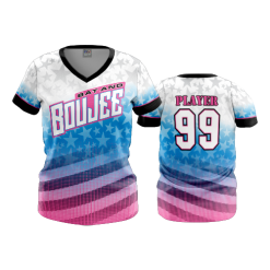 3122 FD Womens V-Neck BAT-AND-BOUJEE
