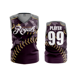 3094 FD Womens V-Neck Sleeveless TRIPLE-CROWN-ROYALS-3