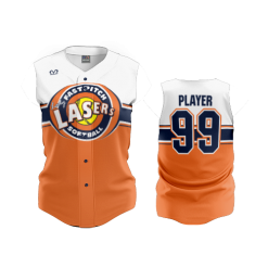 2909 FD Womens Full Button Sleeveless LASERS-ORANGE-2021-1