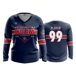 3136 FD Womens V-Neck Longsleeve SOUTHWEST-OUTLAWS-1