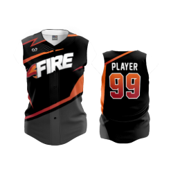 3145 FD Womens Full Button Sleeveless FIRE-FASTPITCH-1