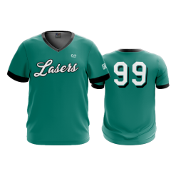 3141 FD Sport V-Neck MENS LASERS-TEAL-1