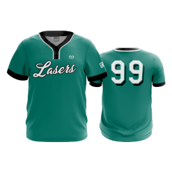3141 FD MENS 2 BUTTON SCOOP NECK CL LASERS-TEAL-1