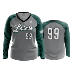 3141 FD Womens V-Neck Longsleeve LASERS-TEAL-2