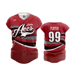 3150 FD Womens Full Button Capsleeve LADY-ACES-1