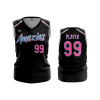 2612 FD Womens V-Neck Sleeveless AMAZINS-BLACK
