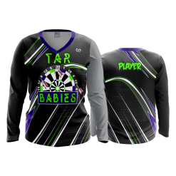 2486 FD Womens V-Neck Longsleeve TAR-BABIES-2-FLO INK + $5