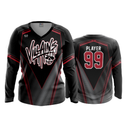 3115 FD Womens V-Neck Longsleeve VILLAINS-1