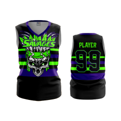 3140 FD Womens V-Neck Sleeveless SAVAGES-1-FLO INK + $5