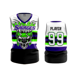 3140 FD Womens V-Neck Sleeveless SAVAGES-2-FLO INK + $5