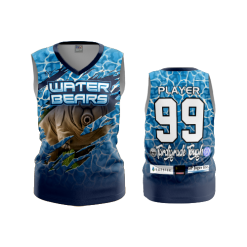 3142 FD Womens V-Neck Sleeveless WATER-BEARS-1