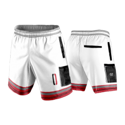 3056 LIGHTWEIGHT MICROFIBER 160gsm SHORT OUTLAWZ-CLEAN-WHITE