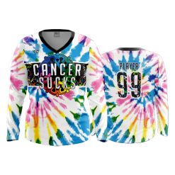 2828 FD Womens V-Neck Longsleeve CANCER-SUCKS