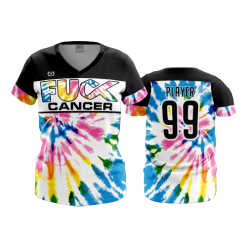 2828 FD Womens V-Neck FUCK-CANCER