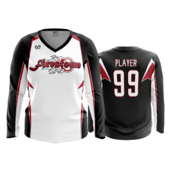 3177 FD Womens V-Neck Longsleeve FIRESTORM-FASTPITCH-1