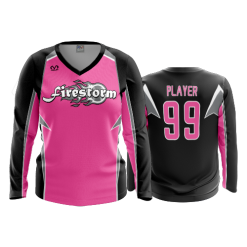 3177 FD Womens V-Neck Longsleeve FIRESTORM-FASTPITCH-2