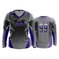 2810 FD Womens V-Neck Longsleeve BATS-BASEBALL-1