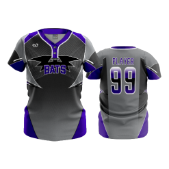 2810 FD WOMENS 2 BUTTON SCOOP NECK CL BATS-BASEBALL-1