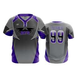 2810 FD MENS 2 BUTTON SCOOP NECK CL BATS-BASEBALL-1