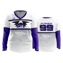 2810 FD Womens V-Neck Longsleeve BATS-BASEBALL-2