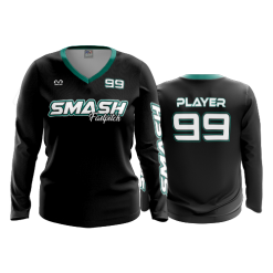 3170 FD Womens V-Neck Longsleeve SMASH-FASTPITCH-1