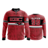 3169 FD Quarter Zip Batting Jacket LS EBC-2020-RED