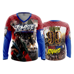 994 FD Womens V-Neck Longsleeve ZOMBIE-MILITIA-1